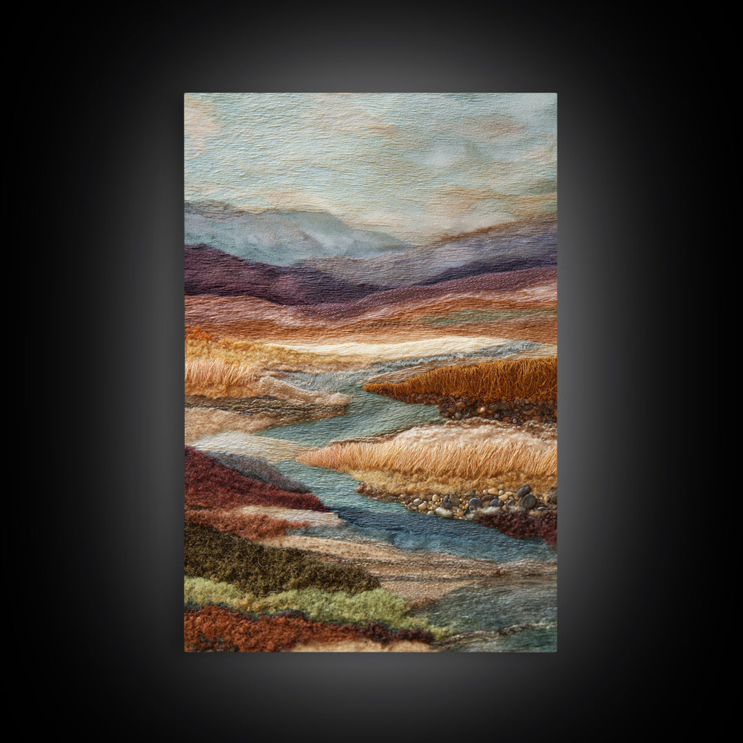 Abstract River Bends Canvas Print, Above Sofa Art, Statement Artwork, Living Room Decor, Abstract Art, Statement, ASA-2x3-79