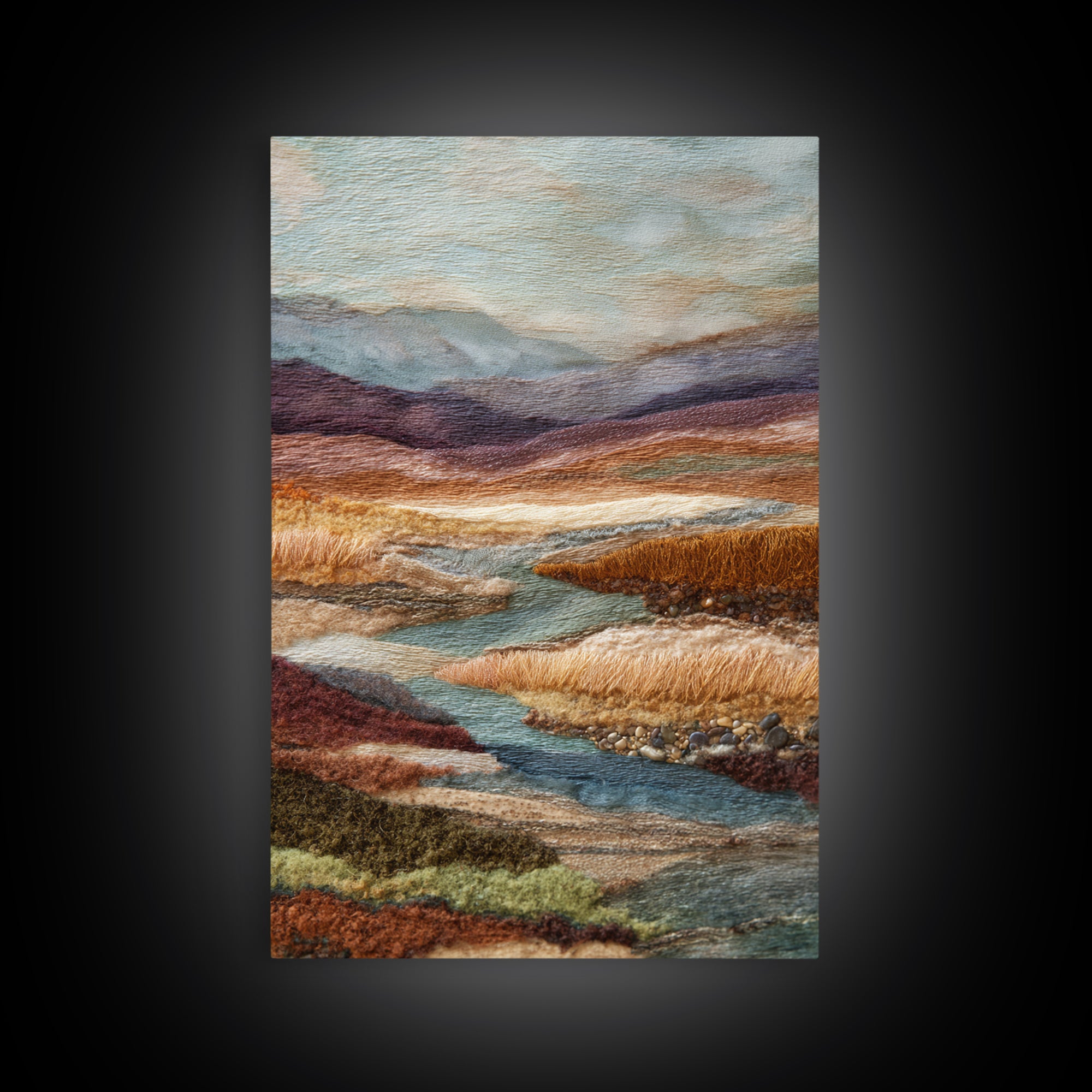 Abstract River Bends Canvas Print, Above Sofa Art, Statement Artwork, Living Room Decor, Abstract Art, Statement, ASA-2x3-79