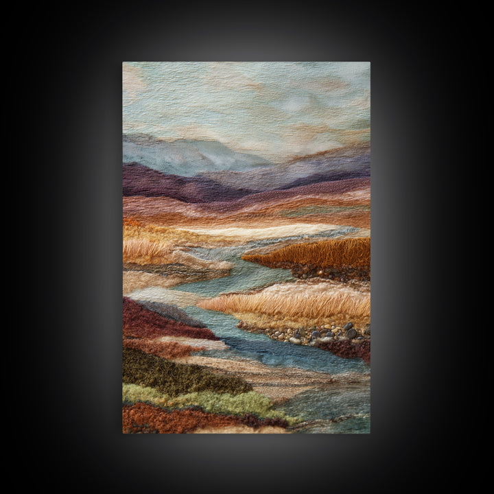 Abstract River Bends Canvas Print, Above Sofa Art, Statement Artwork, Living Room Decor, Abstract Art, Statement, ASA-2x3-79