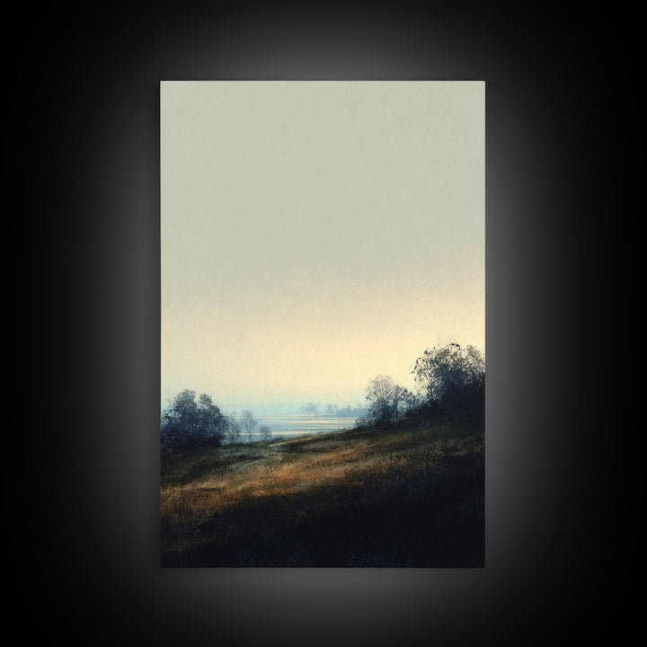 Gallery Style Landscape with Expansive Negative Space Canvas Print, Above Sofa Art, Boho Wall Art, Living Room Decor, Statement, ASA-2x3-8