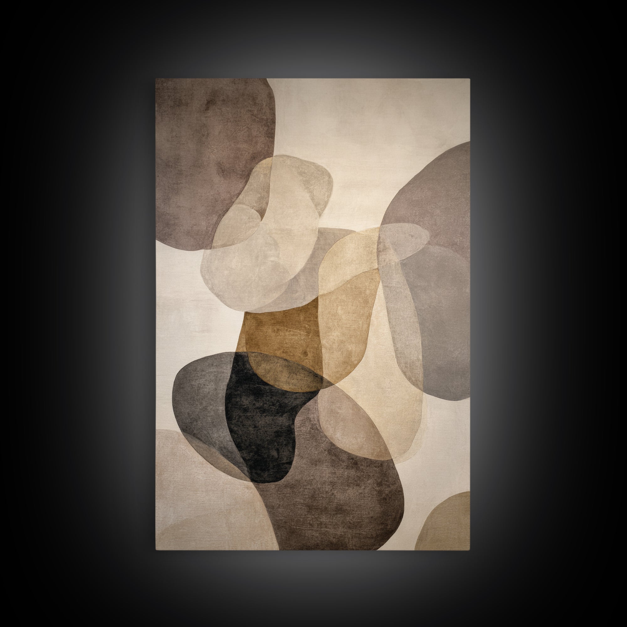 Large Modern Organic Shapes Canvas Print, Above Sofa Art, Contemporary Art, Living Room Decor, Abstract Art, Statement, ASA-2x3-82