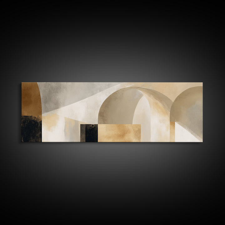 Architectural Arch Study Framed Canvas Print, Above Sofa Art, Textured Wall Art, Living Room Decor, Fine Art, Statement, ASA-3x1-1