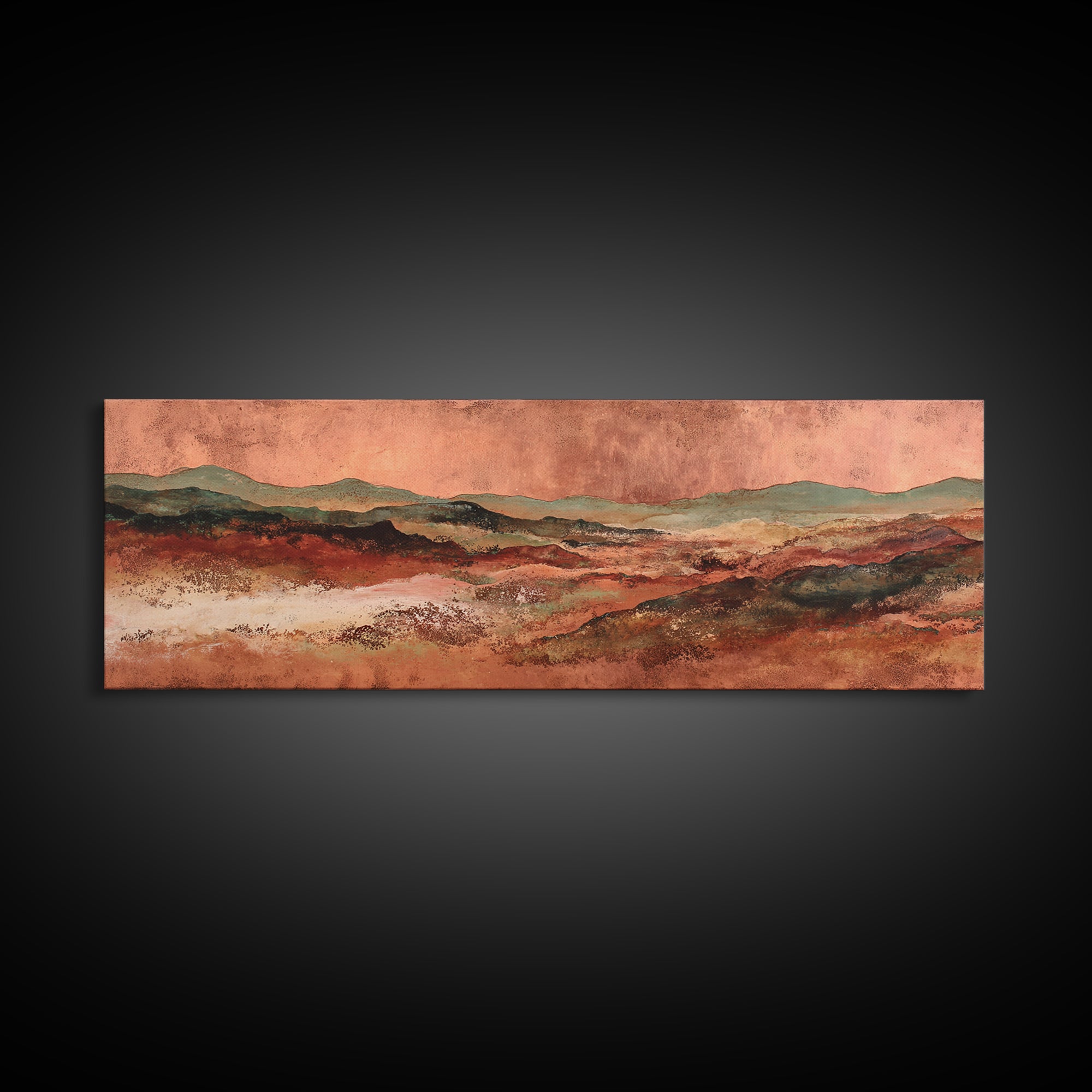 Abstract Canyon Landscape Framed Canvas Print, Above Sofa Art, Neutral Decor, Living Room Decor, Fine Art, Statement, ASA-3x1-23