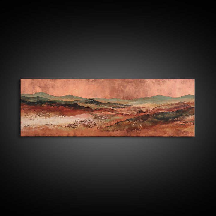 Abstract Canyon Landscape Framed Canvas Print, Above Sofa Art, Neutral Decor, Living Room Decor, Fine Art, Statement, ASA-3x1-23