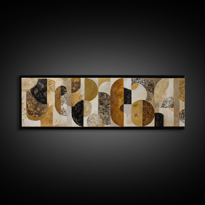 Textured Plaster Abstract Framed Canvas Print, Above Sofa Art, Modern Decor, Living Room Decor, Abstract Art, Statement, ASA-3x1-27