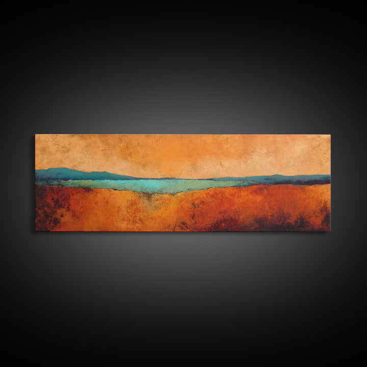 Abstract Canyon Landscape Framed Canvas Print, Above Sofa Art, Contemporary Art, Living Room Decor, Fine Art, Statement, ASA-3x1-47