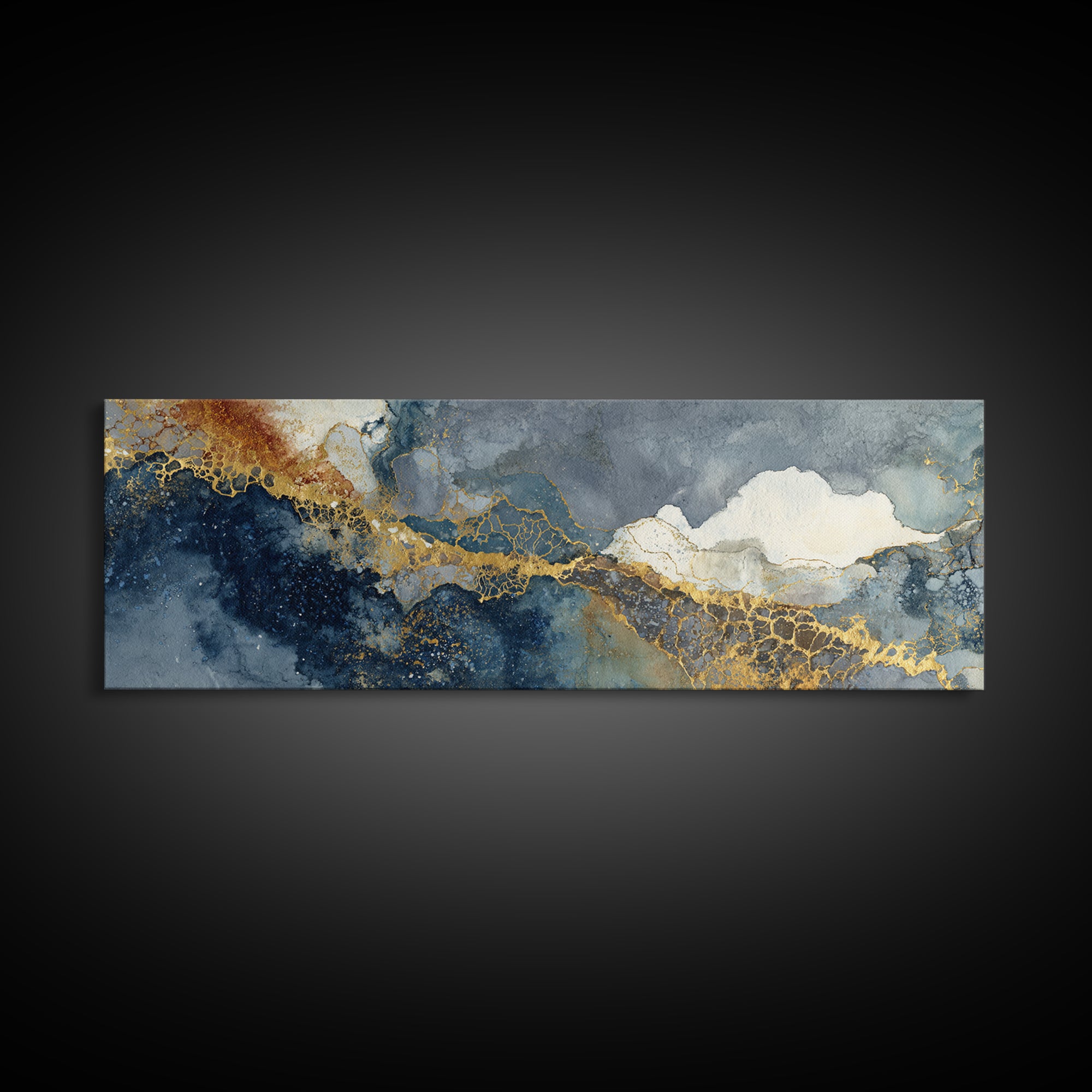 Textured Plaster Abstract Framed Canvas Print, Above Sofa Art, Wall Art, Living Room Decor, Statement, Horizontal Wall Art, ASA-3x1-51