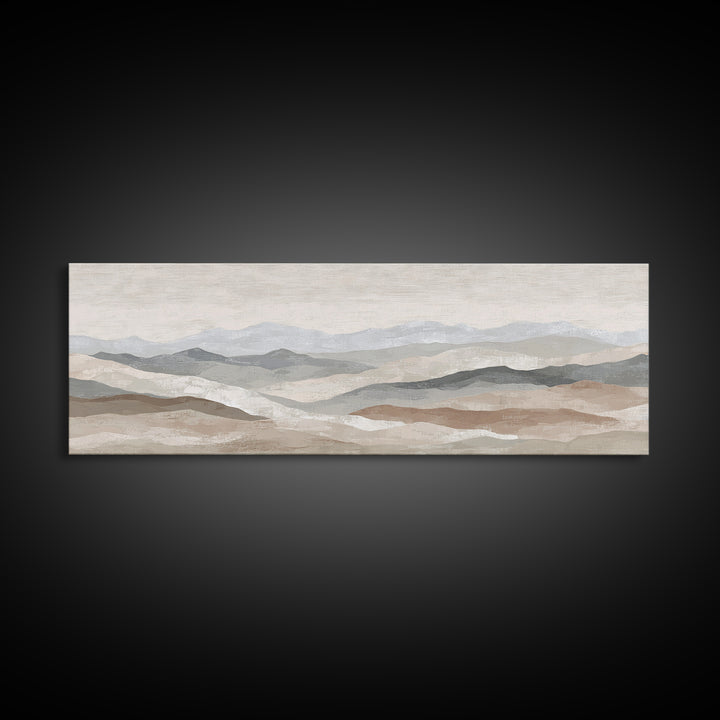 Sunlit Rolling Hills Framed Canvas Print, Above Sofa Art, Wall Art Print, Living Room Decor, Fine Art, Statement, Modern Art, ASA-3x1-81