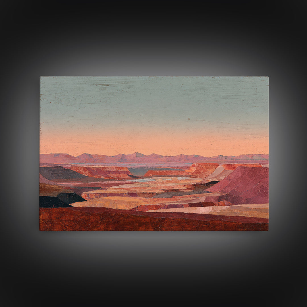 Abstract Canyon Landscape Canvas Print, Above Sofa Art, Abstract Wall Art, Living Room Decor, Statement, Above Bed Decor, ASA-3x2-11