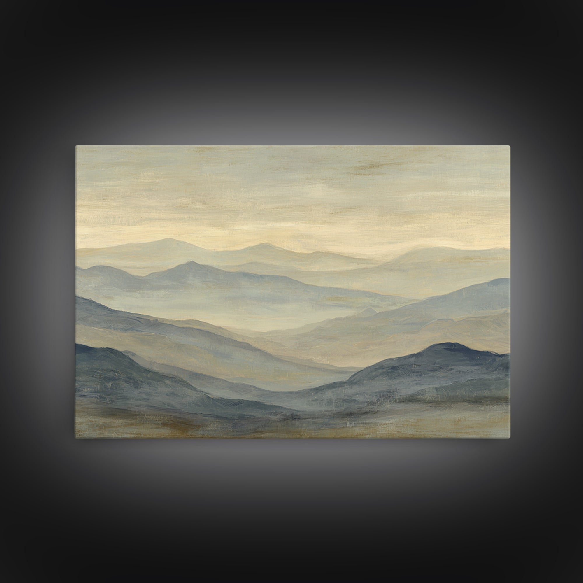 Sunlit Rolling Hills Canvas Print, Above Sofa Art, Abstract Wall Art, Living Room Decor, Fine Art, Statement, Above Bed Decor, ASA-3x2-21