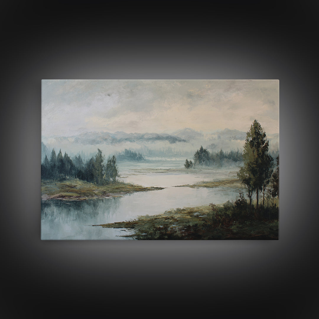Gallery Style Landscape with Expansive Negative Space Canvas Print, Above Sofa Art, Home Decor, Living Room Decor, Statement, ASA-3x2-28