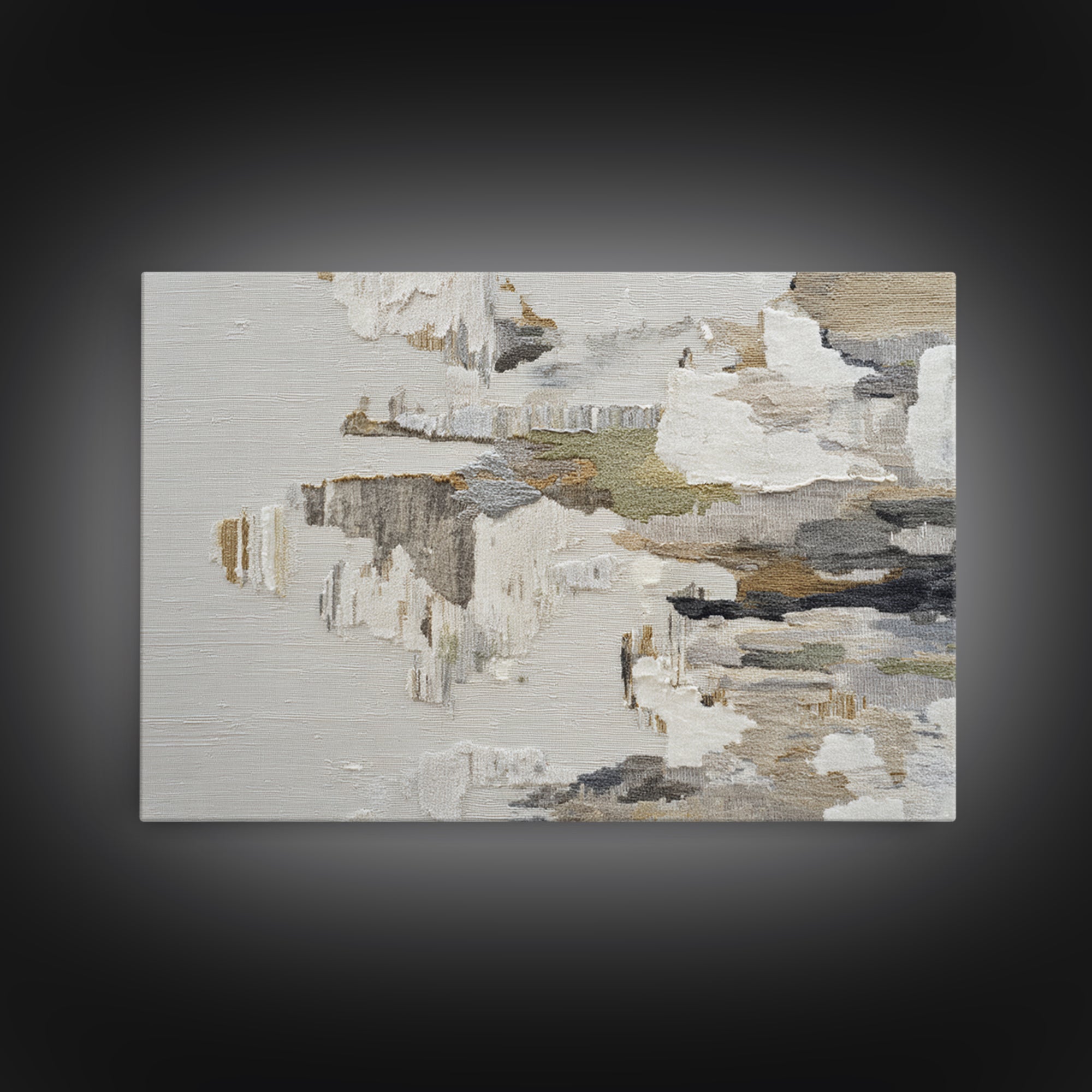 Large Modern Organic Shapes Canvas Print, Above Sofa Art, Frame Tv Art, Living Room Decor, Statement, Coastal Wall Art, ASA-3x2-30