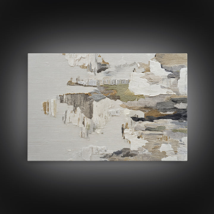 Large Modern Organic Shapes Canvas Print, Above Sofa Art, Frame Tv Art, Living Room Decor, Statement, Coastal Wall Art, ASA-3x2-30