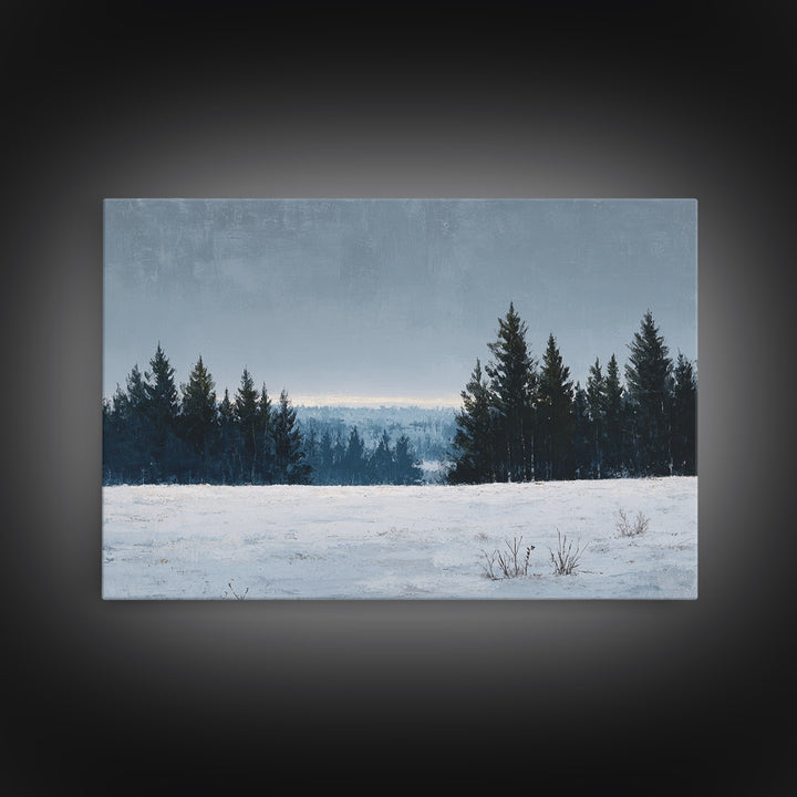 Modern Scandinavian Forest Canvas Print, Above Sofa Art, Canvas Print, Living Room Decor, Statement, Botanical Wall Art, ASA-3x2-43