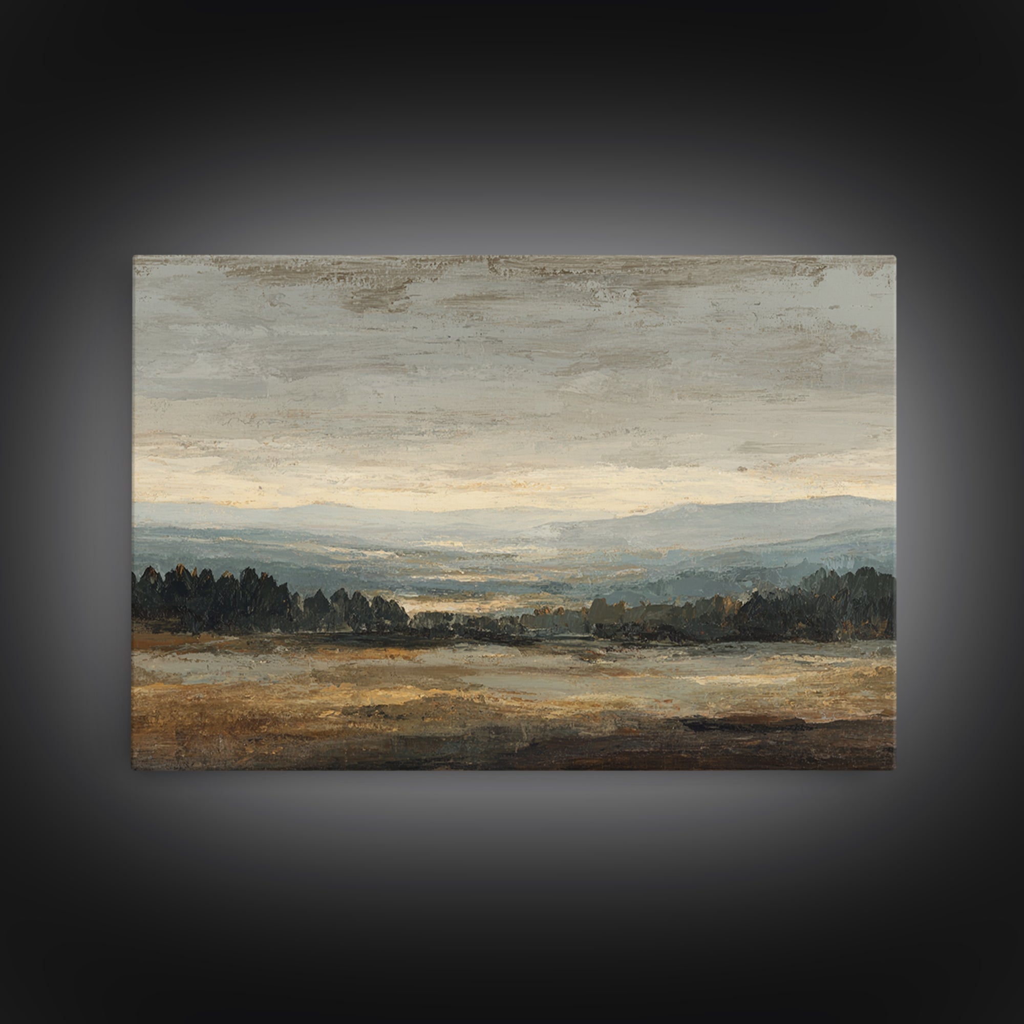 Oversized Abstract Landscape Canvas Print, Above Sofa Art, Canvas Print, Living Room Decor, Statement, Botanical Wall Art, ASA-3x2-53