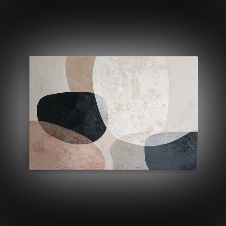 Large Modern Organic Shapes Canvas Print, Above Sofa Art, Frame Tv Art, Living Room Decor, Statement, Coastal Wall Art, ASA-3x2-54