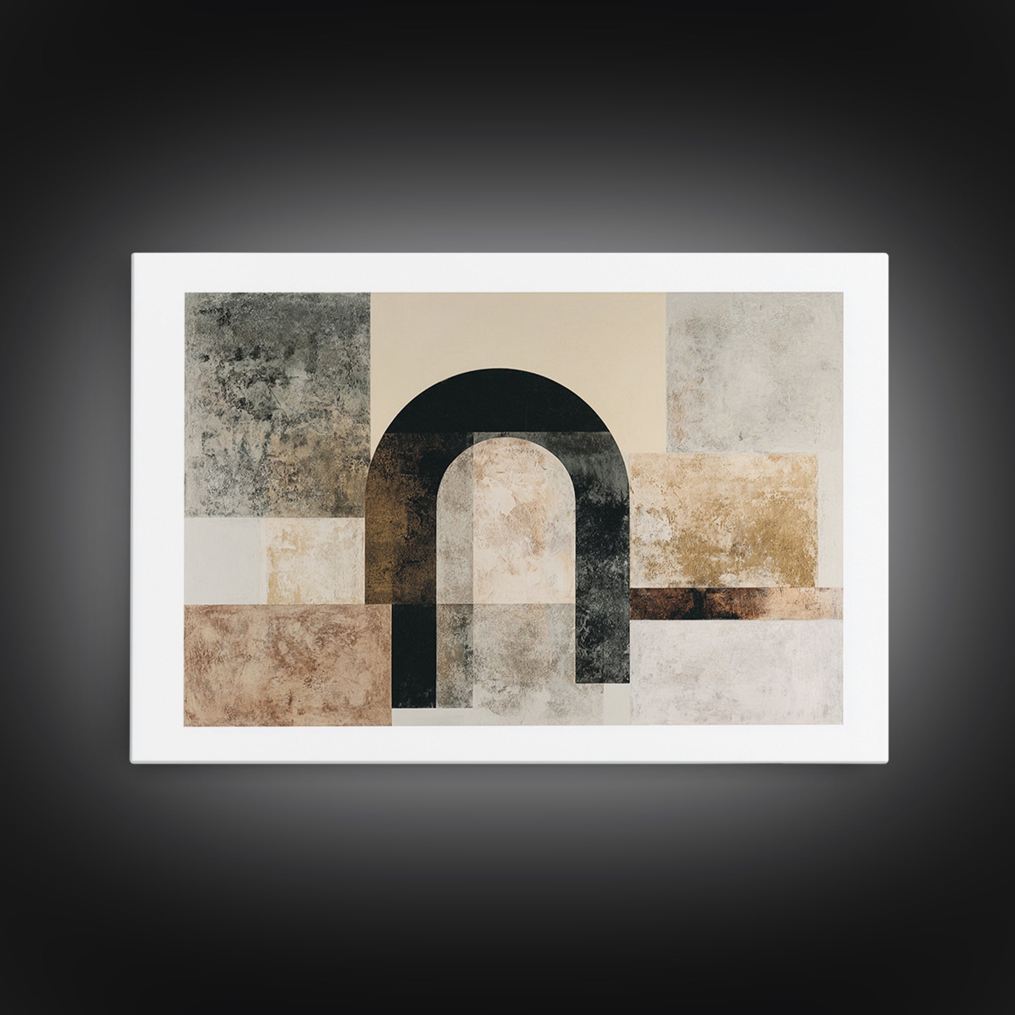 Architectural Arch Study Canvas Print, Above Sofa Art, Oversized Wall Art, Living Room Decor, Oil Painting, Statement, ASA-3x2-61