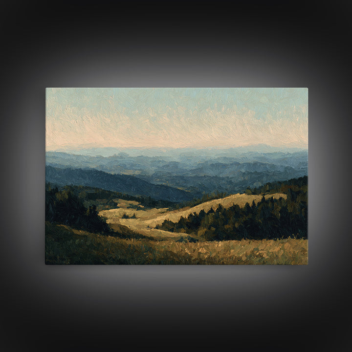Wide Olive and Beige Meadow Panorama Canvas Print, Above Sofa Art, Textured Wall Art, Living Room Decor, Fine Art, Statement, ASA-3x2-62