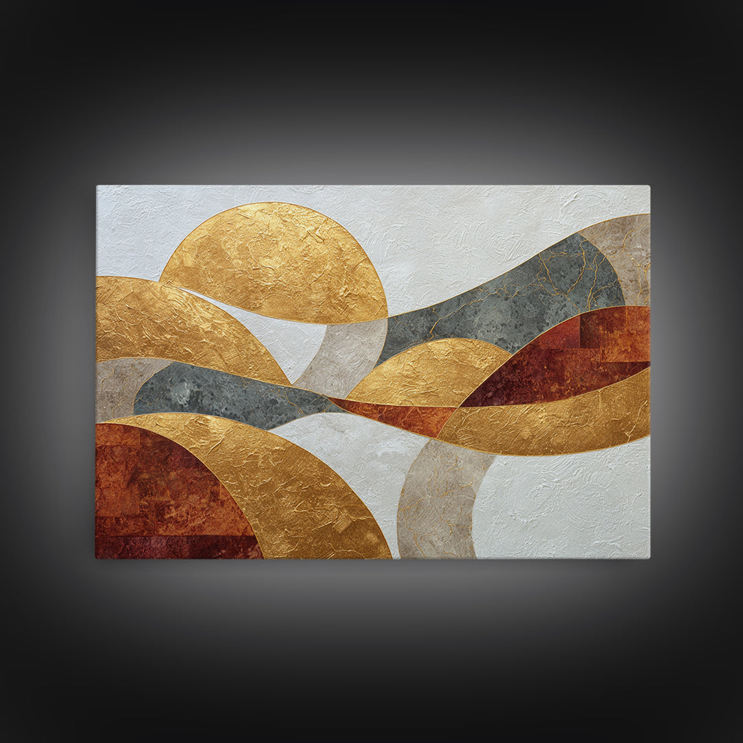 Textured Plaster Abstract Framed Canvas Print, Above Sofa Art, Contemporary Art, Living Room Decor, Fine Art, Statement, ASA-3x2-63