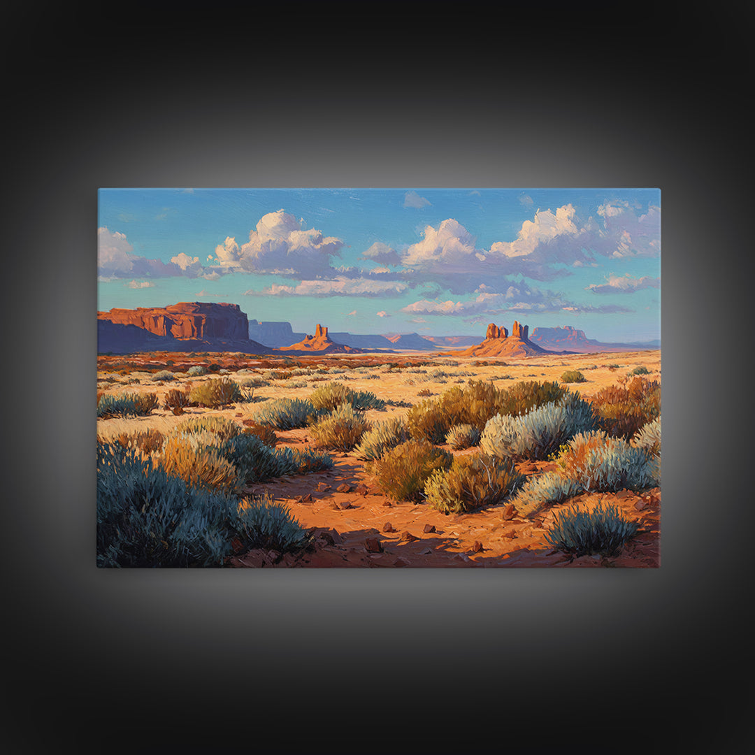 Desert Mesa Panorama Canvas Print, Above Sofa Art, Coastal Wall Art, Living Room Decor, Fine Art, Statement, Statement Artwork, ASA-3x2-72