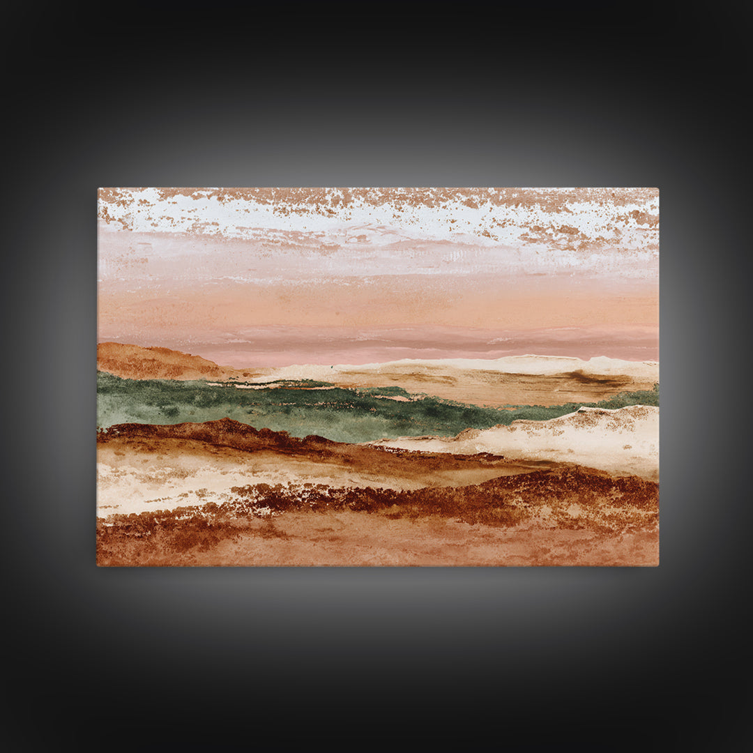 Abstract Canyon Landscape Canvas Print, Above Sofa Art, Neutral Decor, Living Room Decor, Oil Painting, Statement, Wall Art, ASA-3x2-83