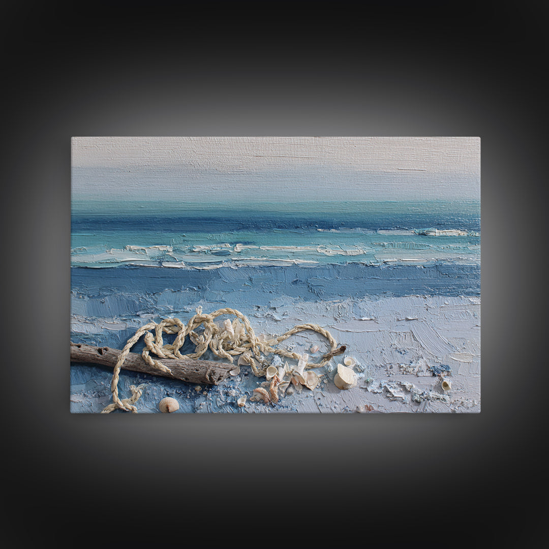 Moody Seascape at Twilight Canvas Print, Above Sofa Art, Modern Art, Living Room Decor, Fine Art, Statement, Art Print, ASA-3x2-88