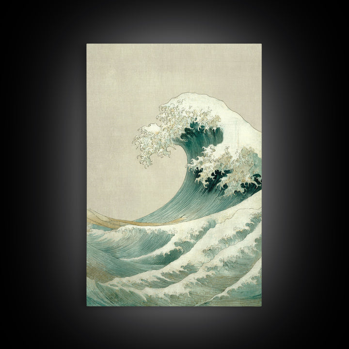 Hokusai Ocean Wave Without Copying the Original Canvas Print, Asian Inspired Art, Minimalist Decor, Living Room Decor, Harmony, ASI-2x3-54