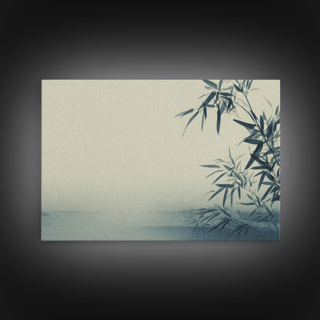 Minimal Bamboo Stalks Canvas Print, Asian Inspired Art, Floral Art, Living Room Decor, Fine Art, Harmony, Fine Art Print, ASI-3x2-48