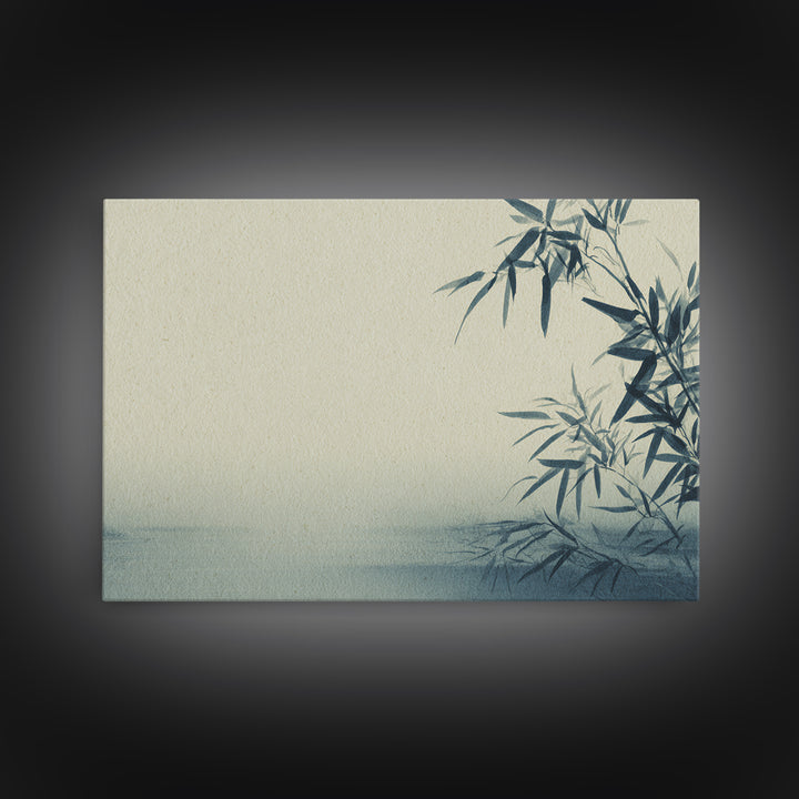 Minimal Bamboo Stalks Canvas Print, Asian Inspired Art, Floral Art, Living Room Decor, Fine Art, Harmony, Fine Art Print, ASI-3x2-48