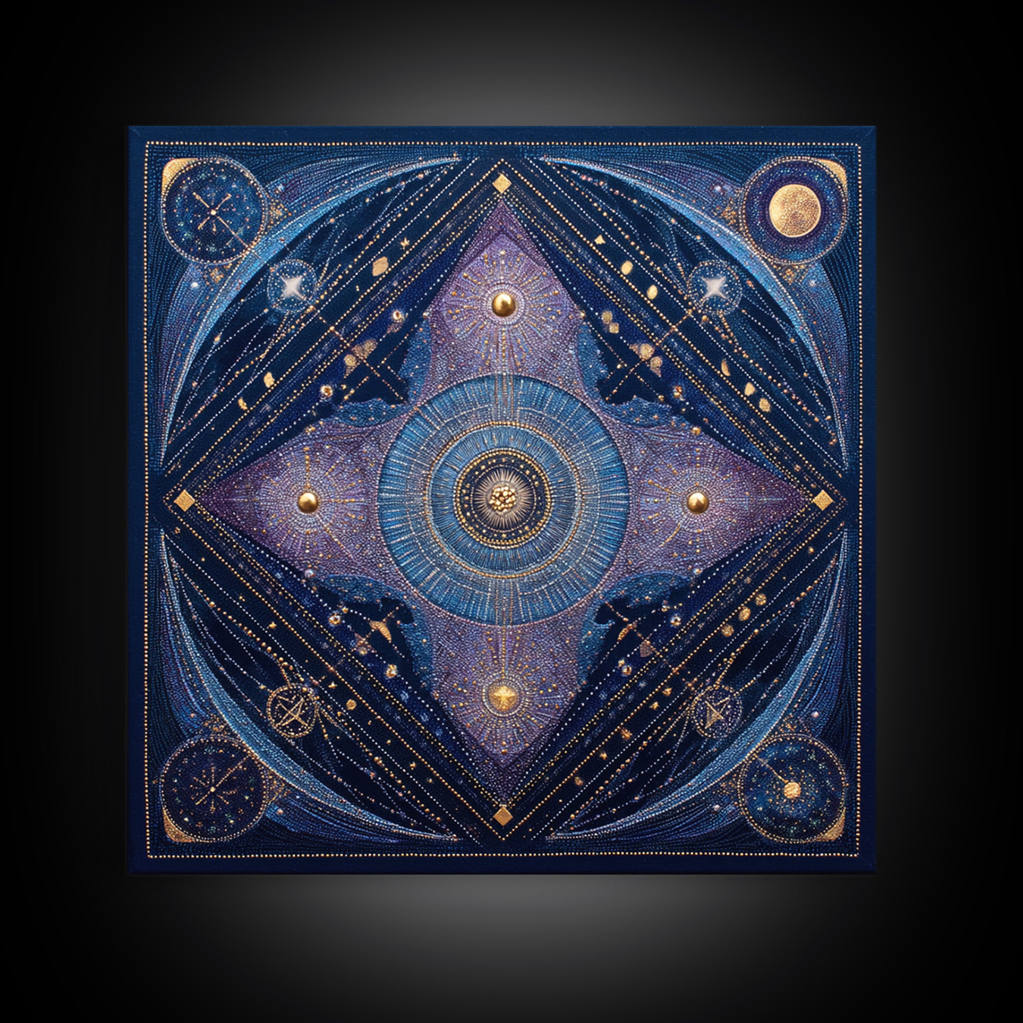 Scorpio Formed from Stars and Jeweled Shadows Canvas Print, Astrology Art, Astrology Wall Art, Living Room Decor, Zodiac, AST-1x1-34
