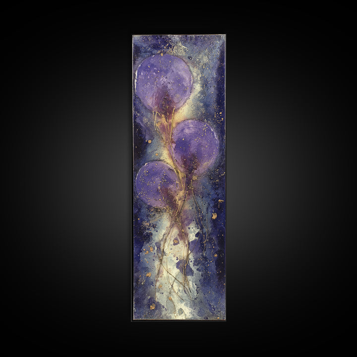 Celestial Twins Surrounded by Mirrored Moons Framed Canvas Print, Astrology Art, Wall Art, Living Room Decor, Oil Painting, AST-1x3-45