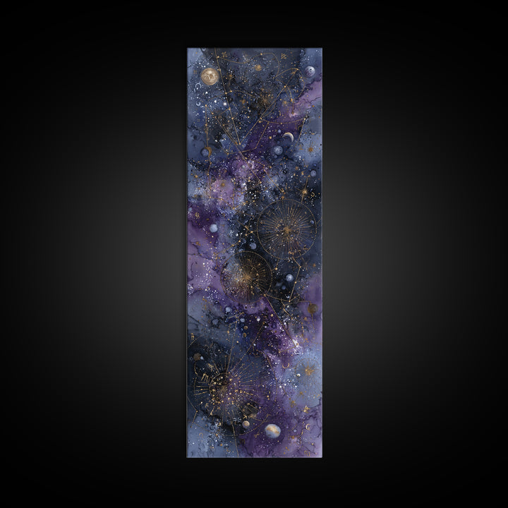Scorpio Formed from Stars and Jeweled Shadows Framed Canvas Print, Astrology Art, Neutral Decor, Living Room Decor, Zodiac, AST-1x3-70