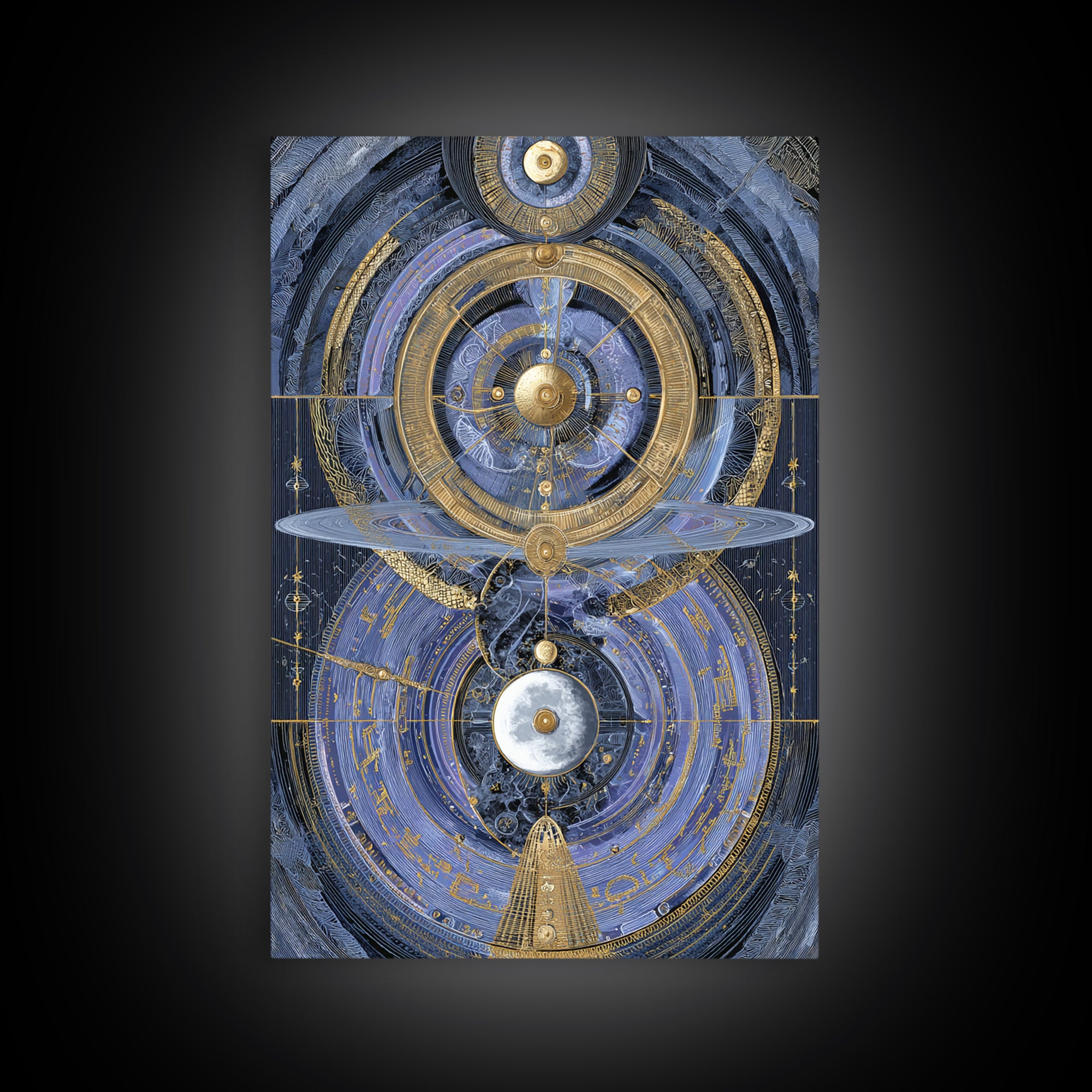 Planetary Still Life Framed Canvas Print, Astrology Art, Digital Art, Living Room Decor, Fine Art, Zodiac, Celestial Wall Art, AST-2x3-100