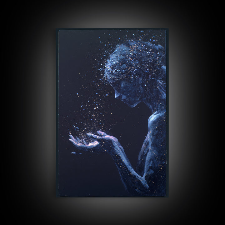 Water Bearer Figure Pouring a River of Canvas Print, Astrology Art, Printable Wall Art, Living Room Decor, Fine Art, Zodiac, AST-2x3-23
