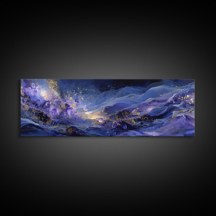 Dreamlike Night Garden Canvas Print, Astrology Art, Statement Artwork, Living Room Decor, Fine Art, Zodiac, Digital Art, AST-3x1-62