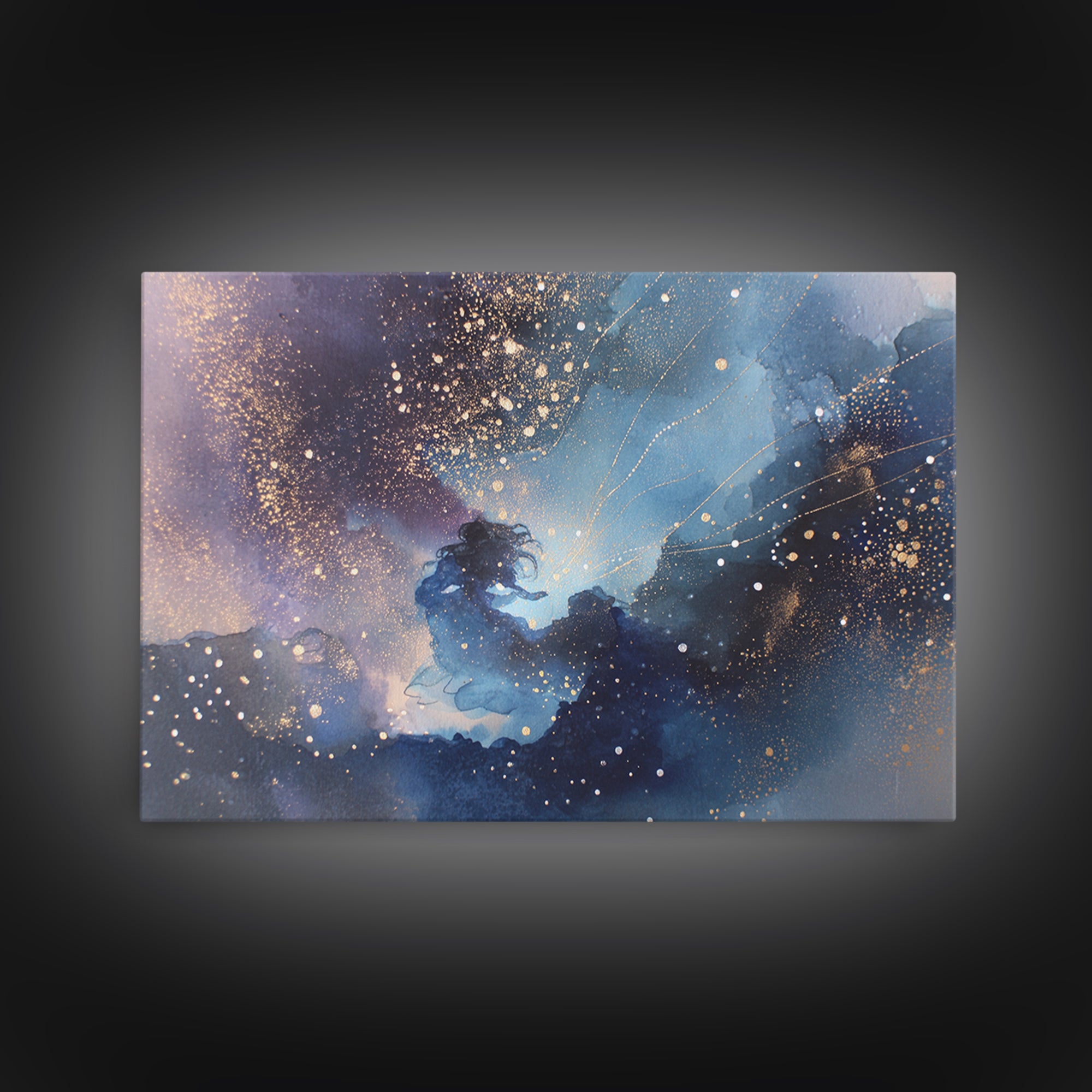 Water Bearer Figure Pouring a River of Canvas Print, Astrology Art, Astrology, Living Room Decor, Zodiac, Zodiac Sign Wall Art, AST-3x2-67