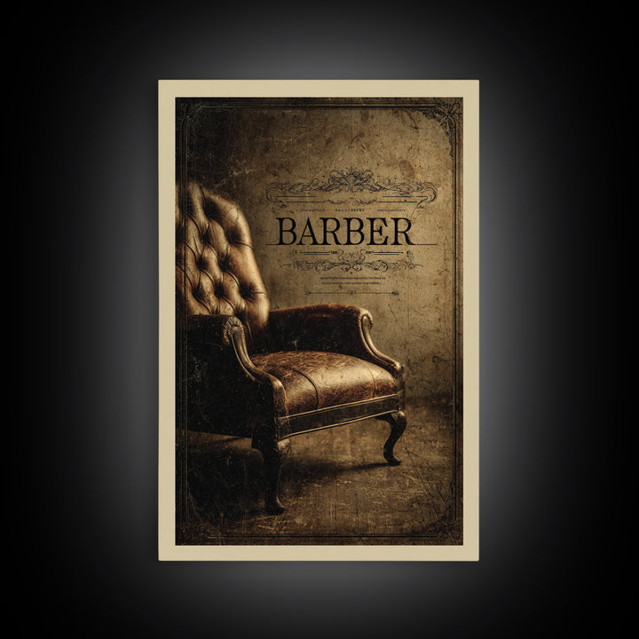 Retro Clipper Advertising Art Canvas Print, Barbershop Art, Urban Wall Art, Barbershop Decor, Grooming, Statement Artwork, BAA-2x3-31