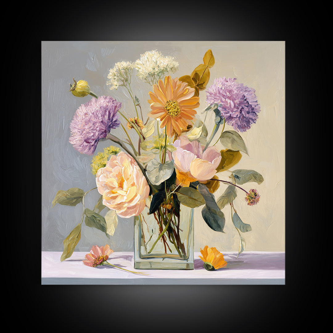 Warm Fireplace Still Life Framed Canvas Print, Bed and Breakfast Art, Bedroom Prints, Living Room Decor, Fine Art, BAB-1x1-42