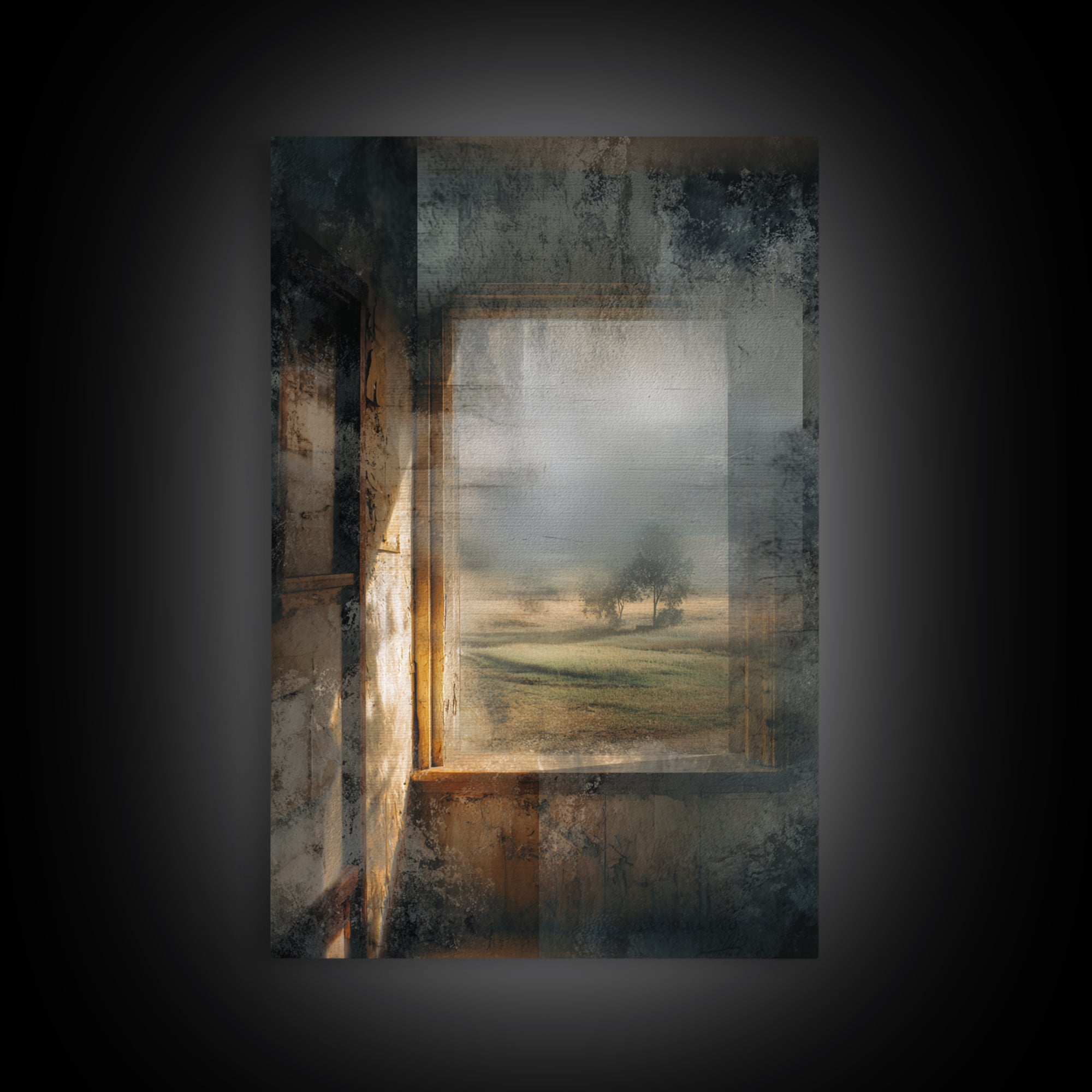 Old Farmhouse Landscape Canvas Print, Bed and Breakfast Art, Canvas Wall Art, Living Room Decor, Fine Art, Above Bed Decor, BAB-2x3-39