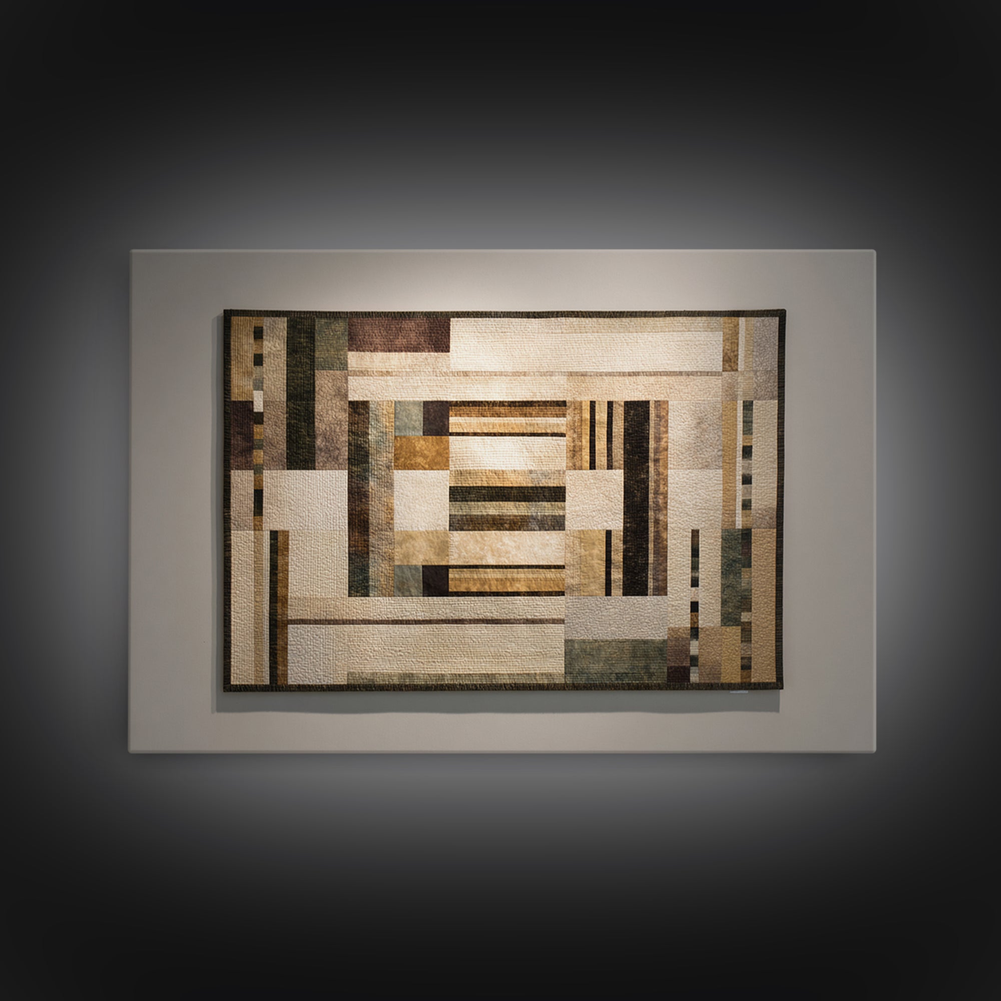 Quilt Pattern Folk Art Composition Framed Canvas Print, Bed and Breakfast Art, Contemporary Art, Living Room Decor, Fine Art, BAB-3x2-39
