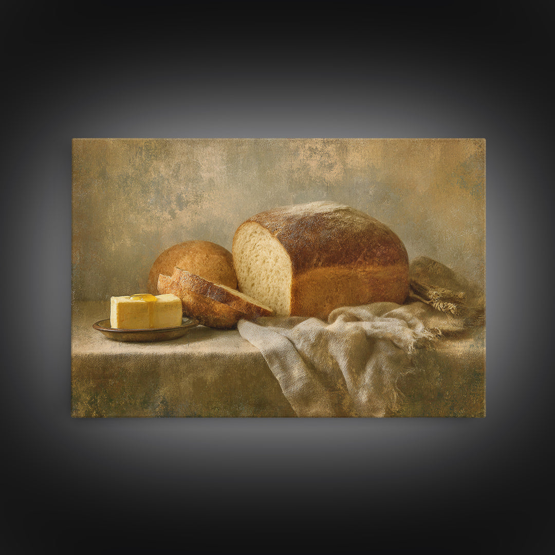 Freshly Baked Bread Canvas Print, Bed and Breakfast Art, Gallery Decor, Living Room Decor, Fine Art, Wall Art, BAB-3x2-48