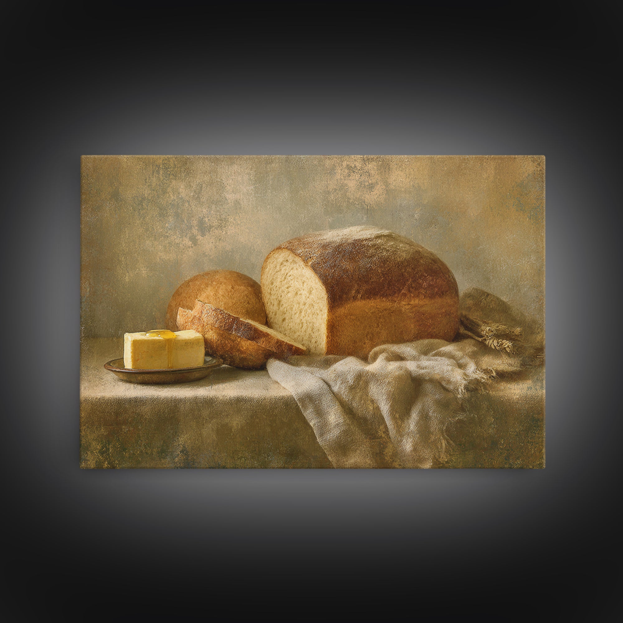 Freshly Baked Bread Canvas Print, Bed and Breakfast Art, Gallery Decor, Living Room Decor, Fine Art, Wall Art, BAB-3x2-48