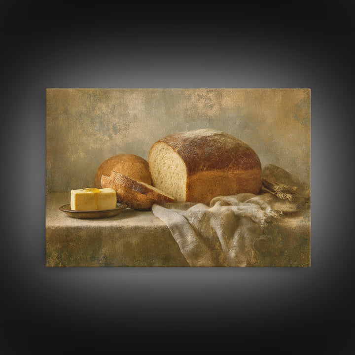 Freshly Baked Bread Canvas Print, Bed and Breakfast Art, Gallery Decor, Living Room Decor, Fine Art, Wall Art, BAB-3x2-48