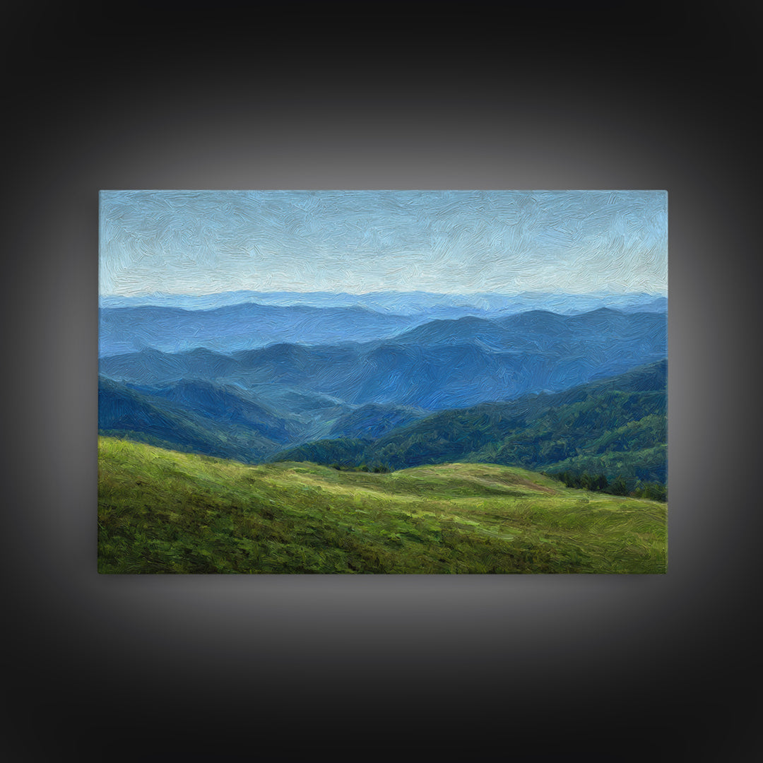 Classic Landscape with Rolling Green Hills Canvas Print, Bed and Breakfast Art, Bedroom Prints, Living Room Decor, Fine Art, BAB-3x2-52