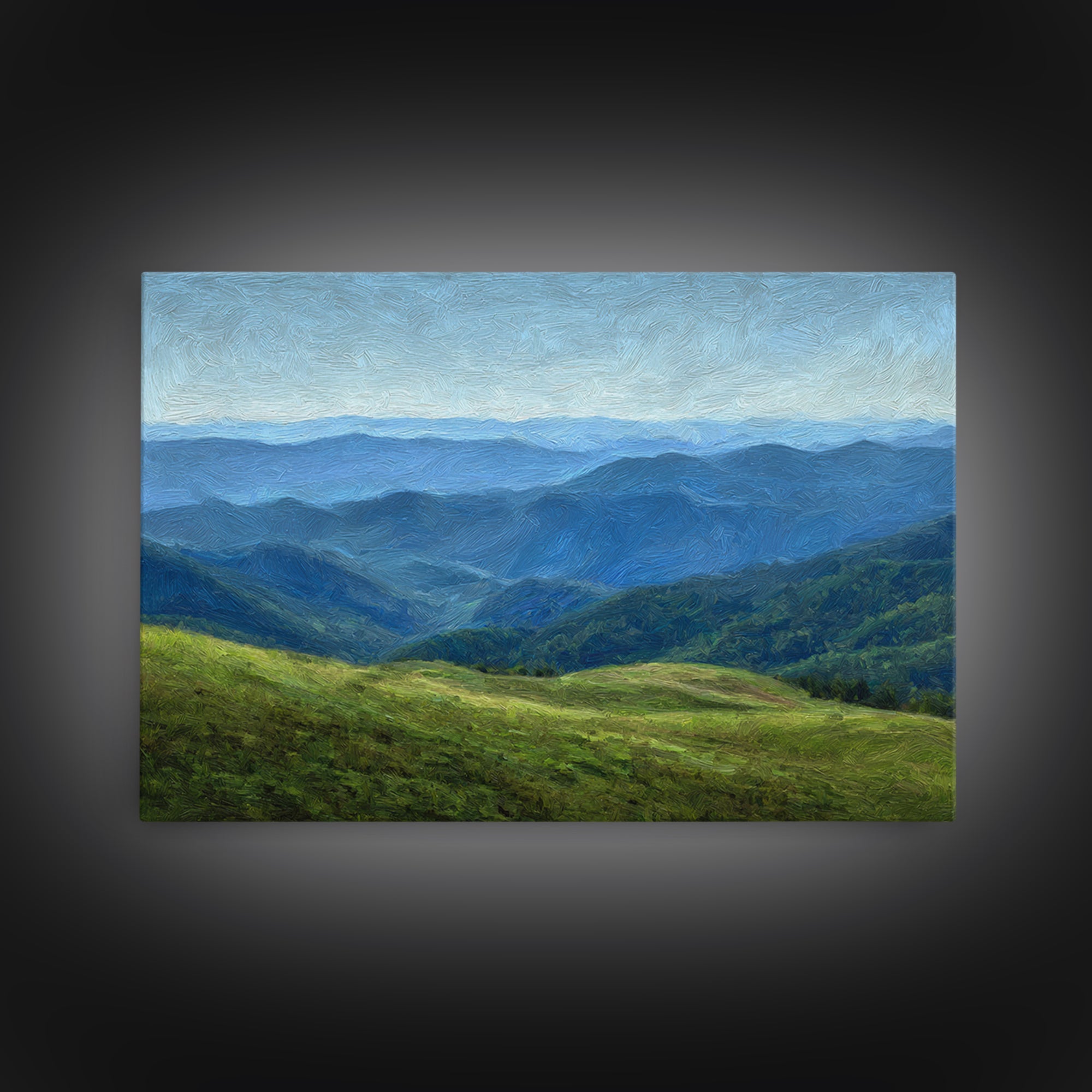 Classic Landscape with Rolling Green Hills Canvas Print, Bed and Breakfast Art, Bedroom Prints, Living Room Decor, Fine Art, BAB-3x2-52