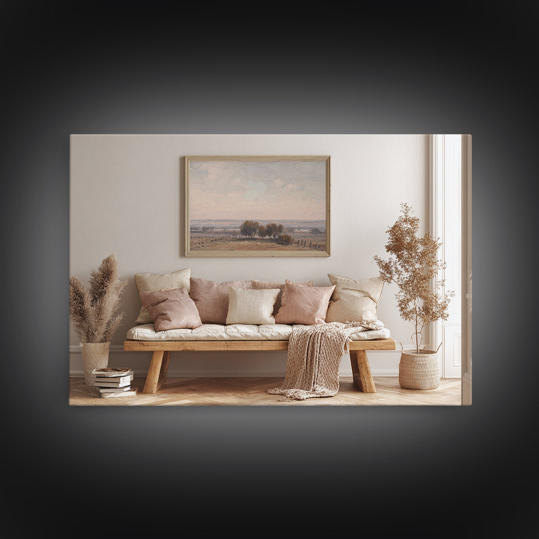 Quilt Pattern Folk Art Composition Framed Canvas Print, Bed and Breakfast Art, Above Bed Decor, Living Room Decor, Fine Art, BAB-3x2-63