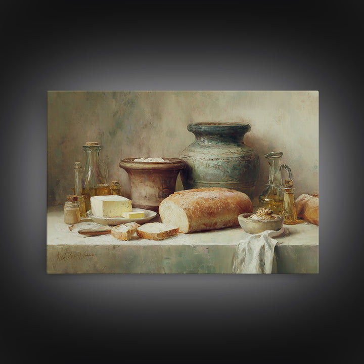 Freshly Baked Bread Canvas Print, Bed and Breakfast Art, Contemporary Art, Living Room Decor, Fine Art, Bedroom Decor, BAB-3x2-72