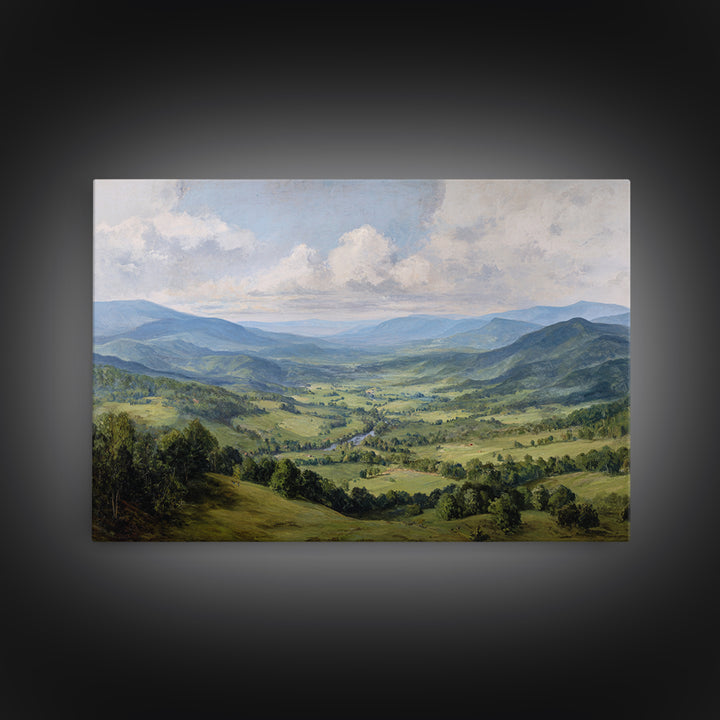 Classic Landscape with Rolling Green Hills Canvas Print, Bed and Breakfast Art, Luxury Decor, Living Room Decor, Fine Art, BAB-3x2-76