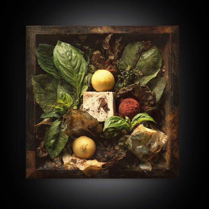 Chocolate Truffle Still Life Framed Canvas Print, Bakery Art, Modern Decor, Bakery Decor, Fine Art, Patisserie, Wall Decor, BAK-1x1-67