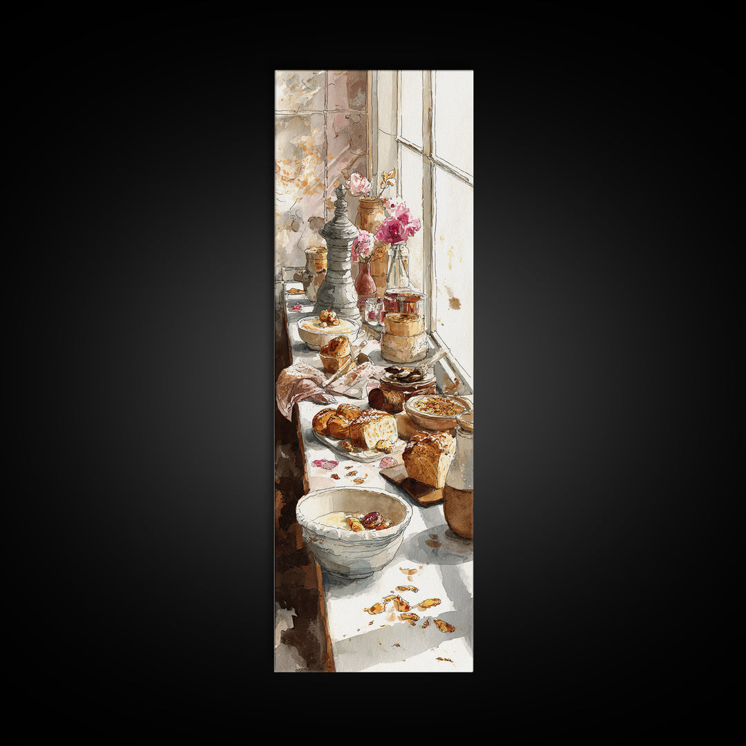 French Patisserie Window Display of Pastel Pastries Canvas Print, Bakery Art, Gallery Decor, Bakery Decor, Fine Art, Patisserie, BAK-1x3-14